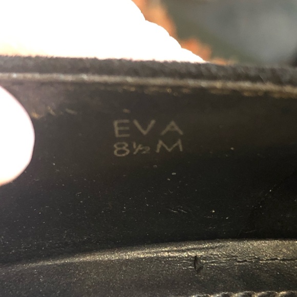 Tahari Size 8.5 Eva heels with beaded embellishments on strap. Black suede. - Picture 8 of 16